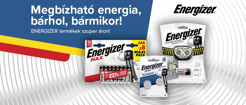 ENERGIZER termékek kedvezményes áron!