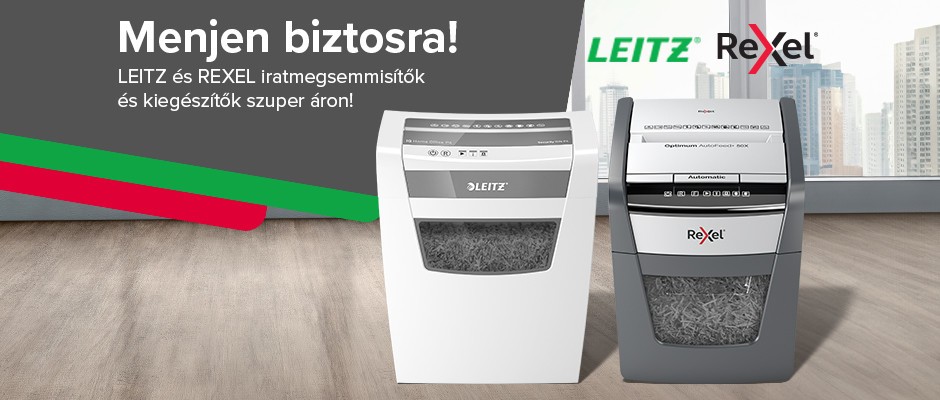 LEITZ és REXEL iratmegsemmisítők kedvezményes áron