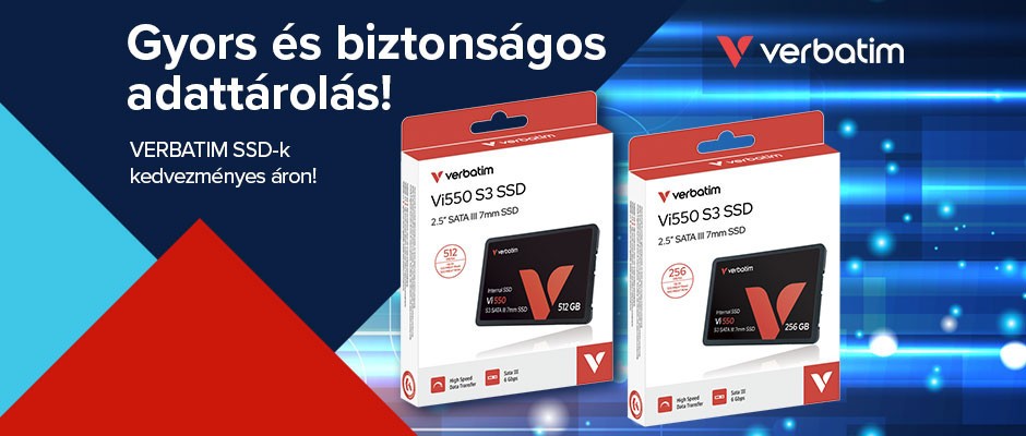 VERBATIM SSD meghajtók kedvezményes áron