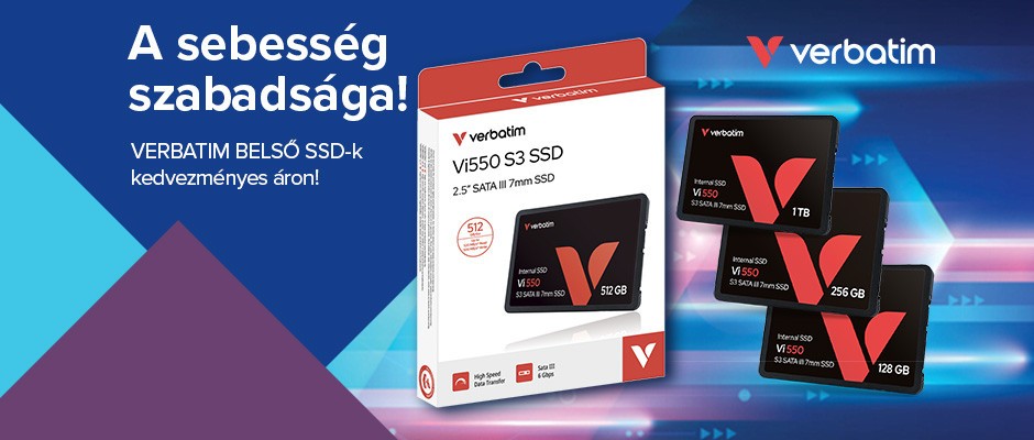 VERBATIM belső SSD-k kedvezményes áron