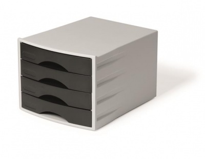 Irattároló, műanyag, 4 fiókos, DURABLE "Eco", fekete