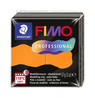 Gyurma, 57 g, égethető, FIMO "Professional", narancs