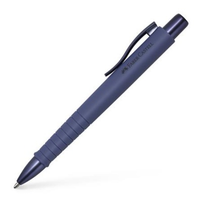 Golyóstoll, 0,7 mm, nyomógombos tolltest, kék alkonyat tolltest, FABER-CASTELL "Poly Ball Urban", kék