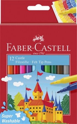 Filctoll készlet, FABER-CASTELL, 12 különböző szín"Castle"