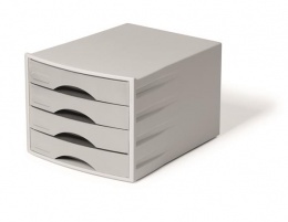 Irattároló, műanyag, 4 fiókos, DURABLE "Eco", szürke