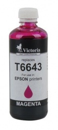 T66434 Tinta, L100, 200mfp nyomtatókhoz, VICTORIA TECHNOLOGY, magenta, 100ml